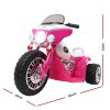 rigo kids electric ride on patrol police car harley inspired 6v pink