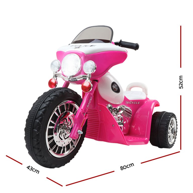 rigo kids electric ride on patrol police car harley inspired 6v pink rigo kids electric ride on patrol police car harley inspired 6v pink