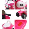 rigo kids electric ride on patrol police car harley inspired 6v pink