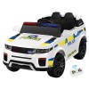 rigo kids electric ride on patrol police car horn music remote white