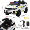 rigo kids electric ride on patrol police car horn music remote white