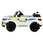 rigo kids electric ride on patrol police car horn music remote white