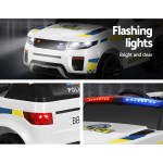 rigo kids electric ride on patrol police car horn music remote white