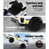 rigo kids electric ride on patrol police car horn music remote white