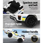 rigo kids electric ride on patrol police car horn music remote white