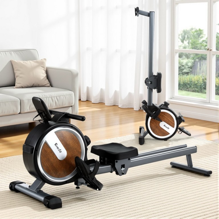 everfit 16 level magnetic rowing machine for home with app connect walnut everfit 16 level magnetic rowing machine for home with app connect walnut