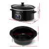 devanti 5.6l slow cooker electric multi cooker with 3 heat settings and keep warm function