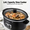 devanti 5.6l slow cooker electric multi cooker with 3 heat settings and keep warm function