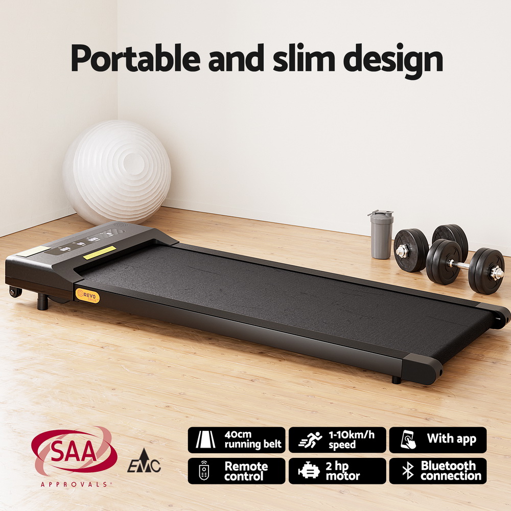 artiss electric treadmill with 120cm automatic standing desk walking pad 400mm