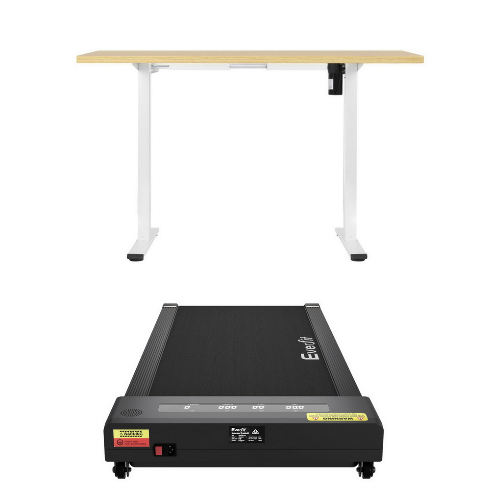 artiss electric treadmill with 140cm automatic standing desk walking pad 400mm