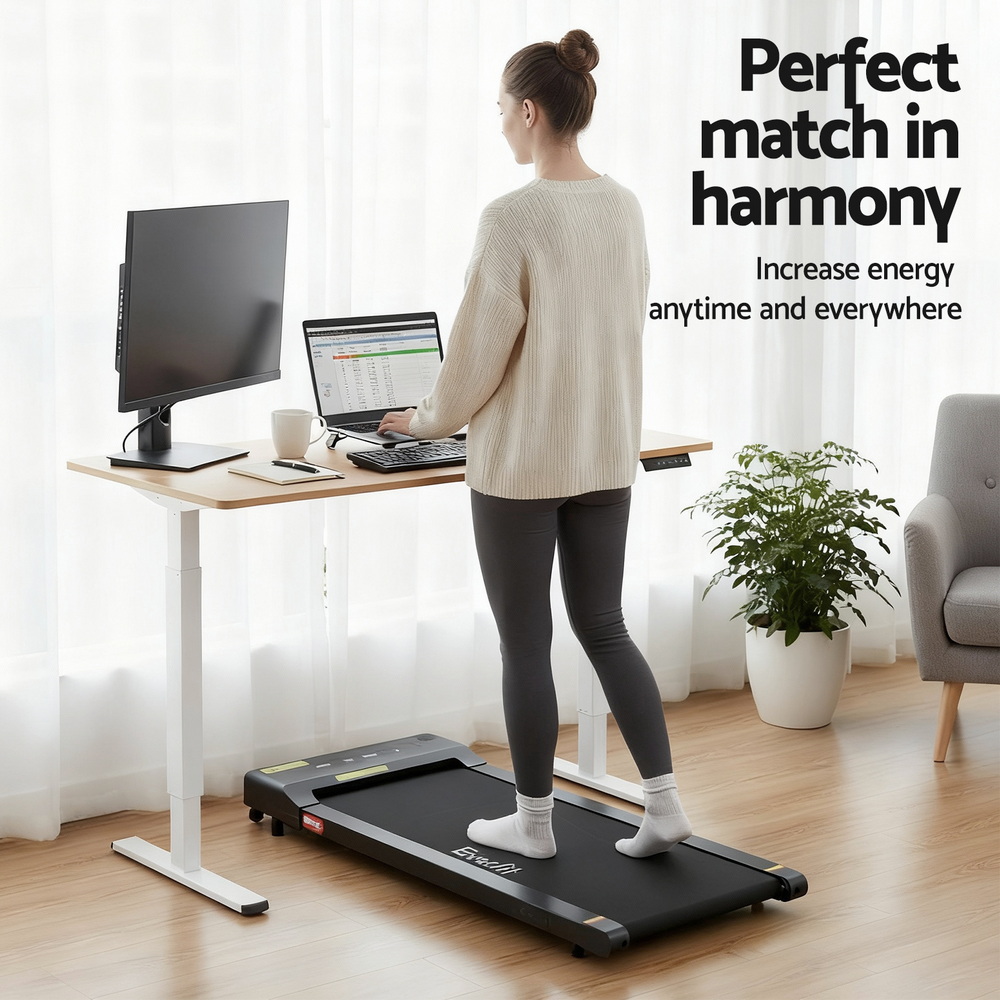 artiss electric treadmill with 140cm automatic standing desk walking pad 400mm