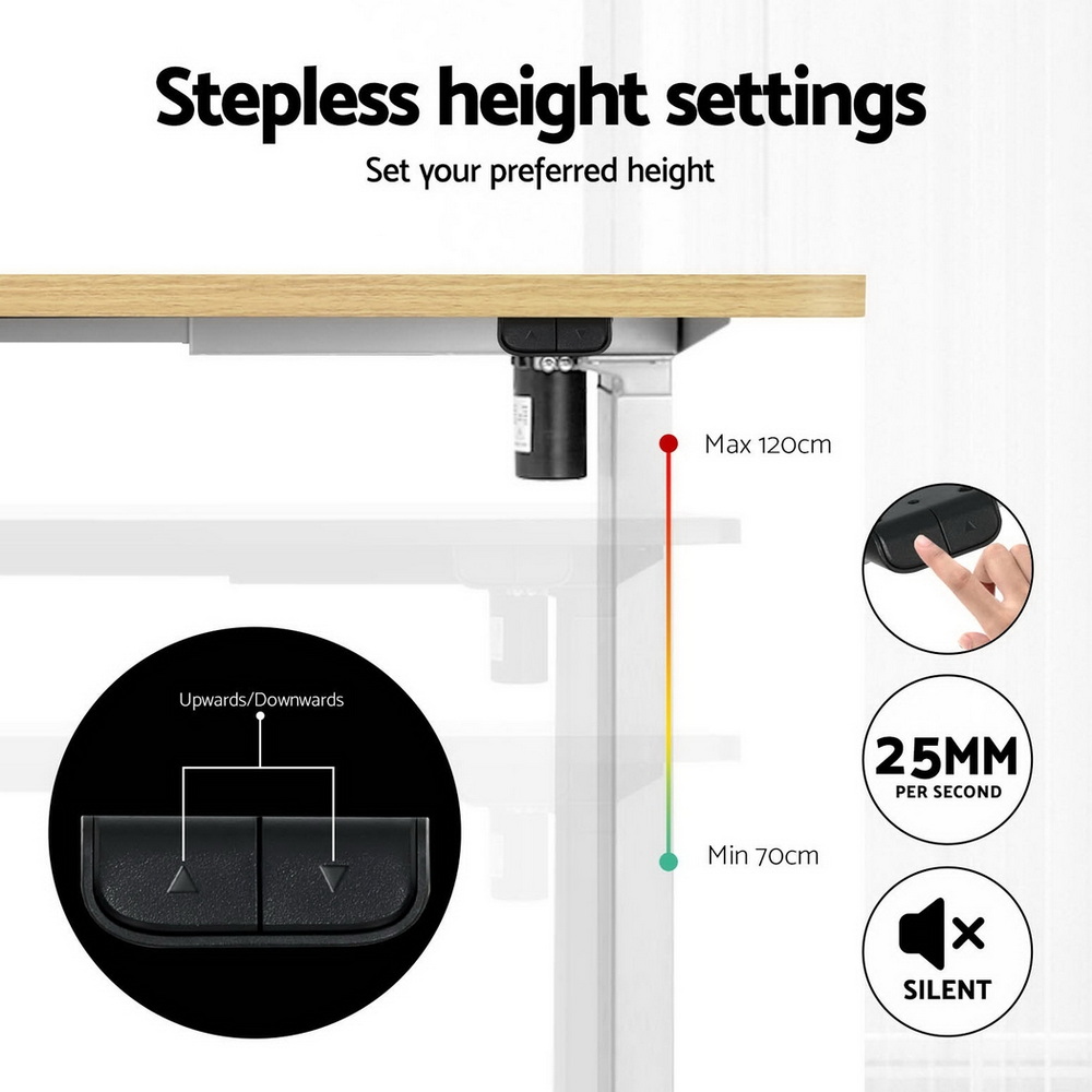 artiss electric treadmill with 140cm automatic standing desk walking pad 400mm