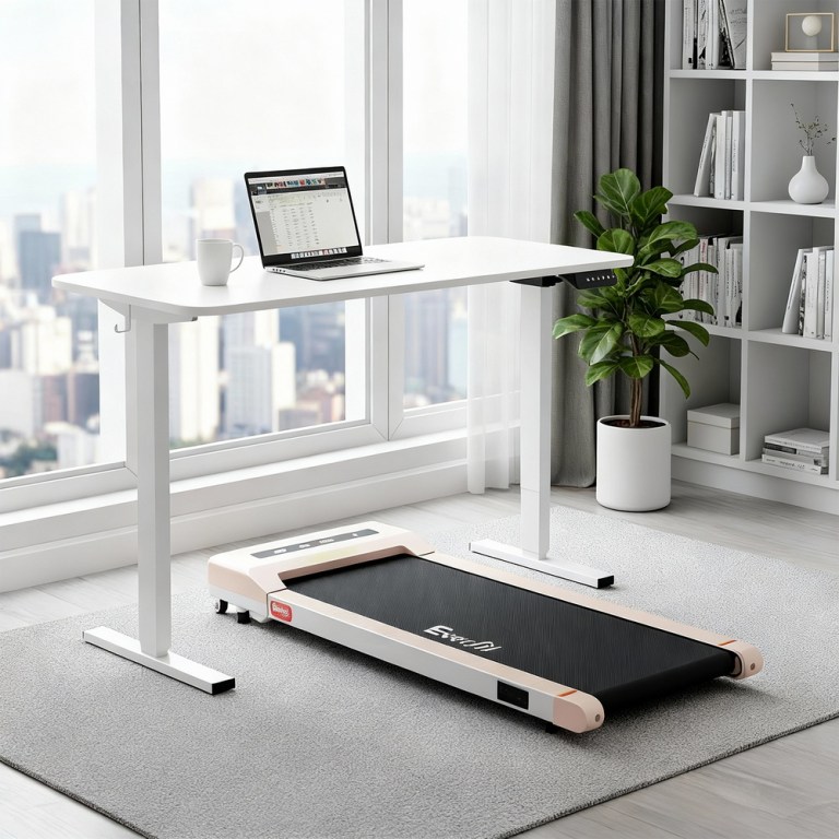 artiss electric treadmill with 140cm automatic standing desk walking pad 360mm artiss electric treadmill with 140cm automatic standing desk walking pad 360mm