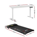 artiss electric treadmill with 140cm automatic standing desk walking pad 400mm artiss electric treadmill with 140cm automatic standing desk walking pad 400mm