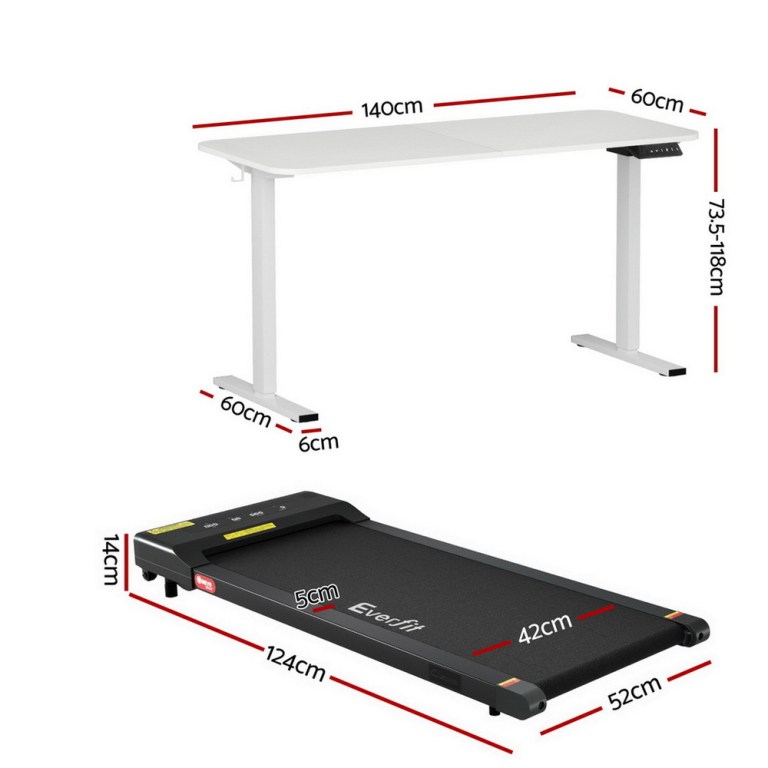 artiss electric treadmill with 140cm automatic standing desk walking pad 400mm artiss electric treadmill with 140cm automatic standing desk walking pad 400mm