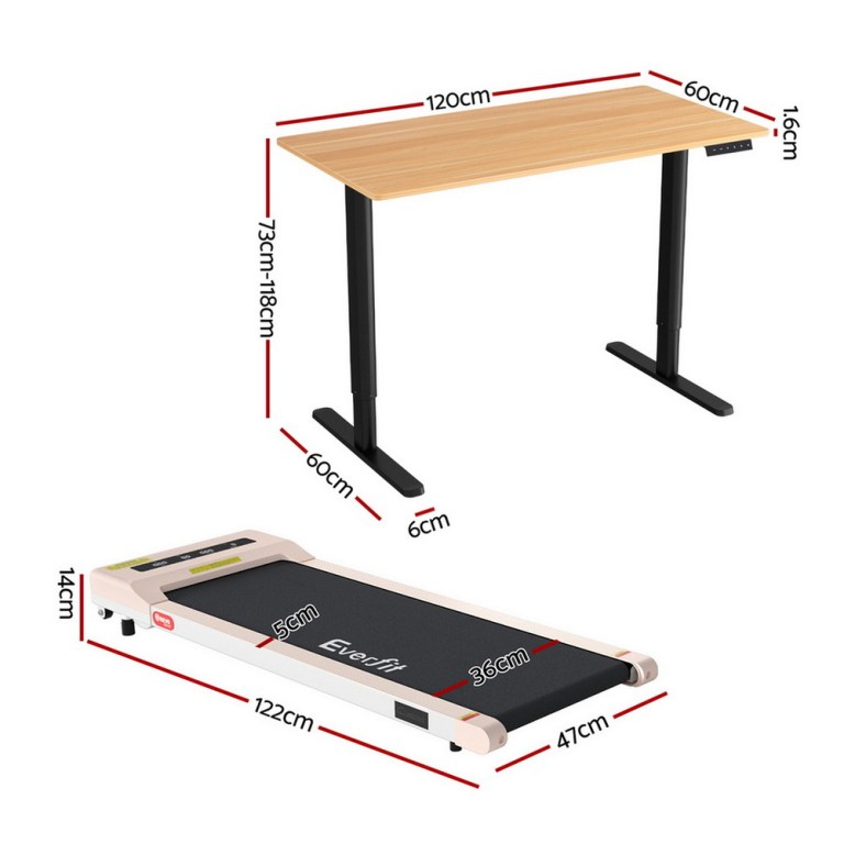 artiss electric treadmill with 120cm automatic standing desk walking pad 360mm artiss electric treadmill with 120cm automatic standing desk walking pad 360mm