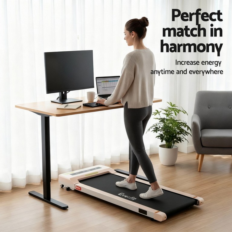 artiss electric treadmill with 120cm automatic standing desk walking pad 360mm artiss electric treadmill with 120cm automatic standing desk walking pad 360mm