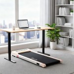 artiss electric treadmill with 120cm automatic standing desk walking pad 360mm artiss electric treadmill with 120cm automatic standing desk walking pad 360mm
