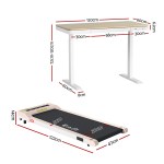 artiss electric treadmill with 120cm automatic standing desk walking pad 360mm