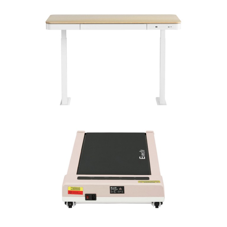 artiss electric treadmill with 120cm automatic standing desk walking pad 360mm