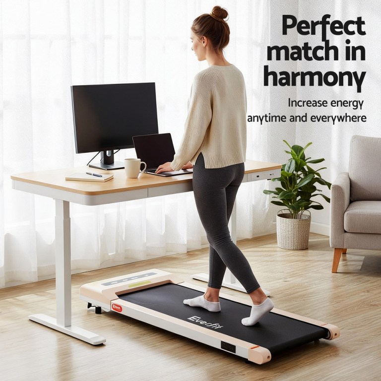 artiss electric treadmill with 120cm automatic standing desk walking pad 360mm