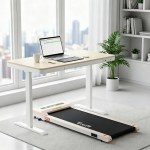 artiss electric treadmill with 120cm automatic standing desk walking pad 360mm