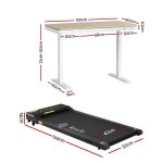 artiss electric treadmill with 120cm automatic standing desk walking pad 400mm artiss electric treadmill with 120cm automatic standing desk walking pad 400mm