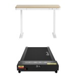 artiss electric treadmill with 120cm automatic standing desk walking pad 400mm artiss electric treadmill with 120cm automatic standing desk walking pad 400mm