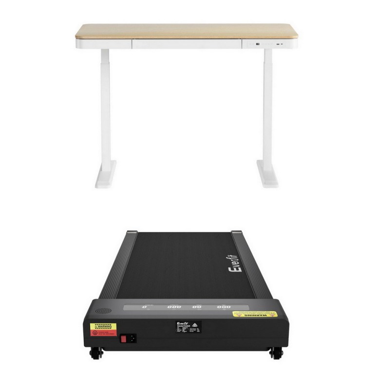 artiss electric treadmill with 120cm automatic standing desk walking pad 400mm artiss electric treadmill with 120cm automatic standing desk walking pad 400mm