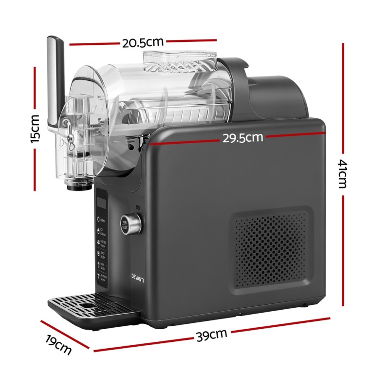 devanti 5in1 slushie machine ice cream maker 2l grey devanti 5in1 slushie machine ice cream maker 2l grey