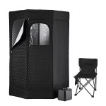 devanti portable steam sauna tent 1000w 3l steamer pot full body home spa timer