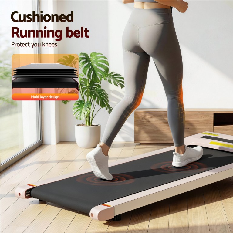 everfit treadmill electric walking pad under desk home gym fitness 360mm pink everfit treadmill electric walking pad under desk home gym fitness 360mm pink