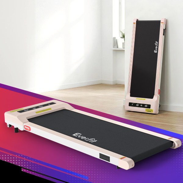 everfit treadmill electric walking pad under desk home gym fitness 360mm pink everfit treadmill electric walking pad under desk home gym fitness 360mm pink