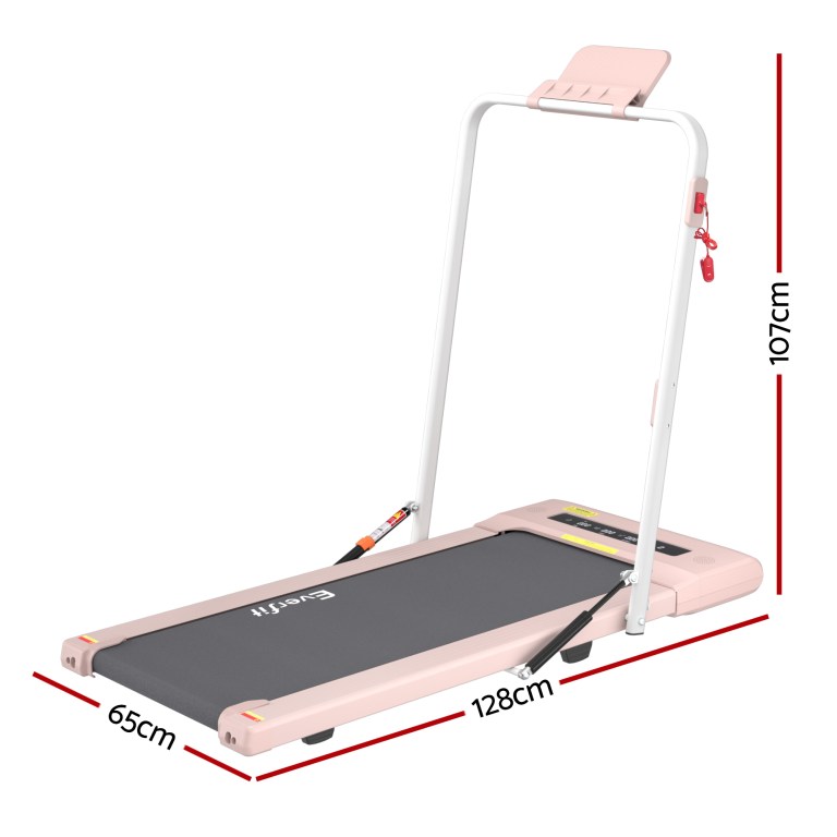 everfit treadmill electric walking pad under desk home gym fitness 400mm pink everfit treadmill electric walking pad under desk home gym fitness 400mm pink