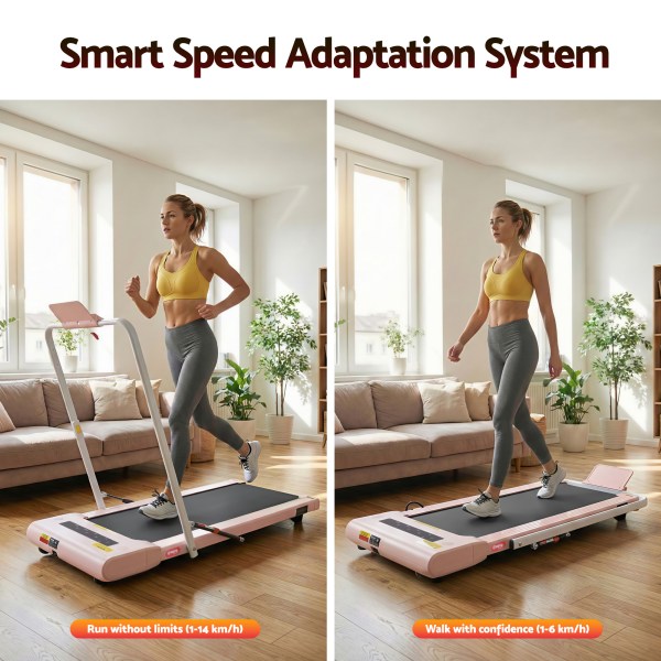 everfit treadmill electric walking pad under desk home gym fitness 400mm pink everfit treadmill electric walking pad under desk home gym fitness 400mm pink