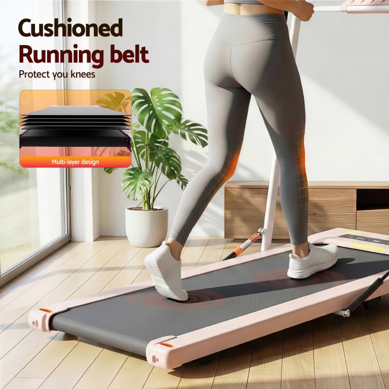 everfit treadmill electric walking pad under desk home gym fitness 400mm pink everfit treadmill electric walking pad under desk home gym fitness 400mm pink