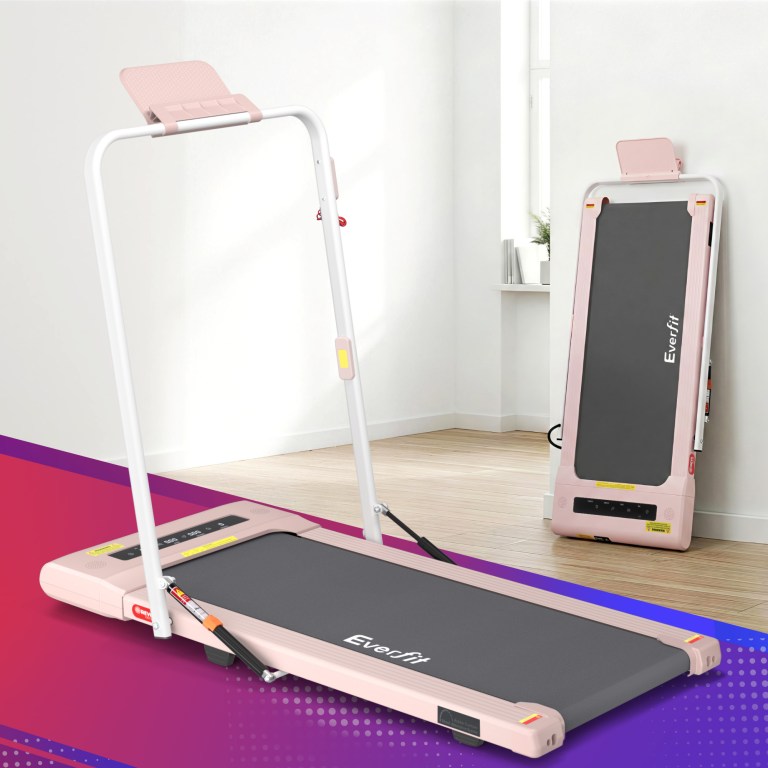 everfit treadmill electric walking pad under desk home gym fitness 400mm pink everfit treadmill electric walking pad under desk home gym fitness 400mm pink