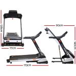 everfit treadmill electric auto incline spring home gym fitness exercise 480mm