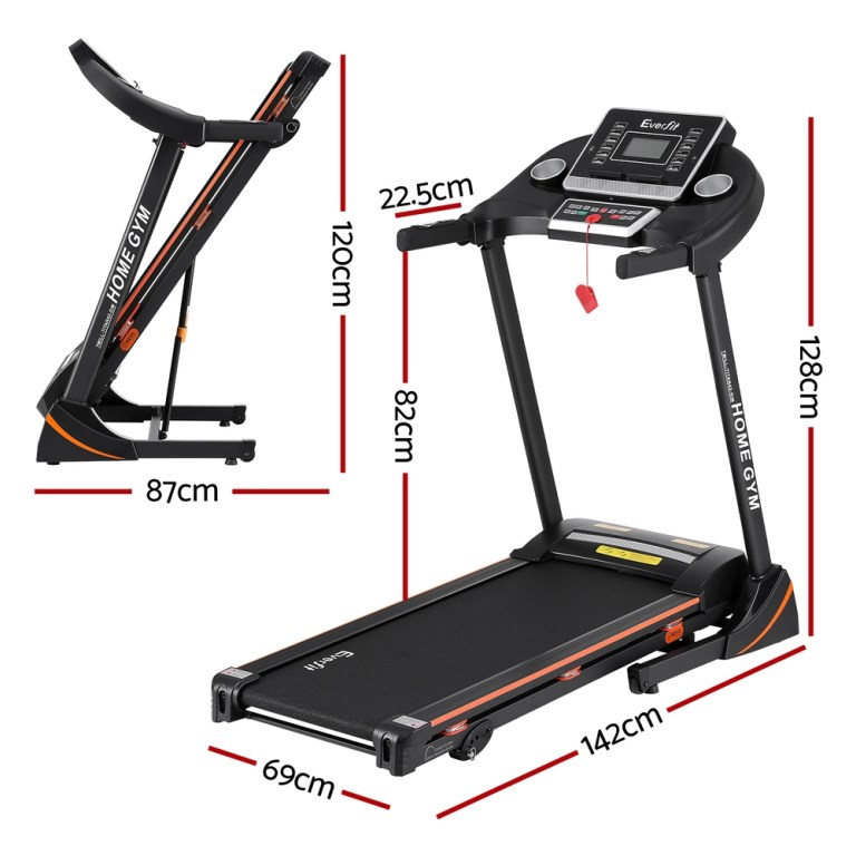 everfit treadmill electric home gym fitness exercise machine hydraulic 420mm