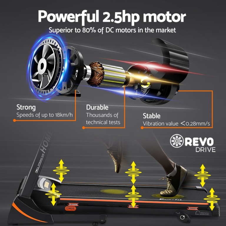 everfit treadmill electric home gym fitness exercise machine hydraulic 420mm