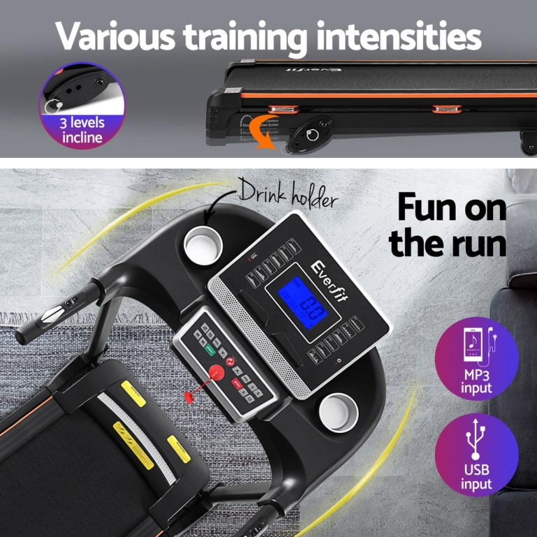 everfit treadmill electric home gym fitness exercise machine hydraulic 420mm