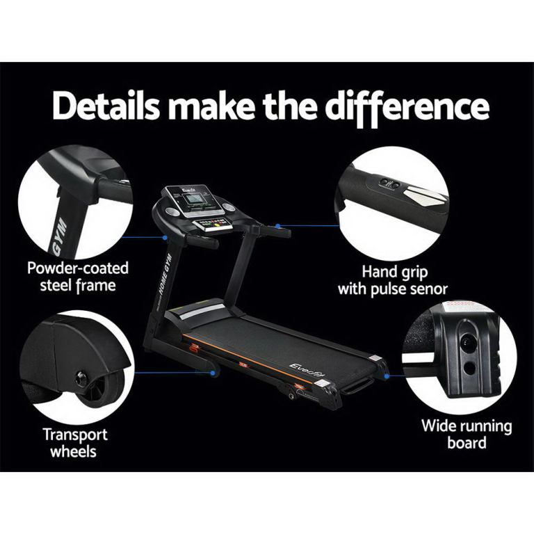 everfit treadmill electric home gym fitness exercise machine hydraulic 420mm