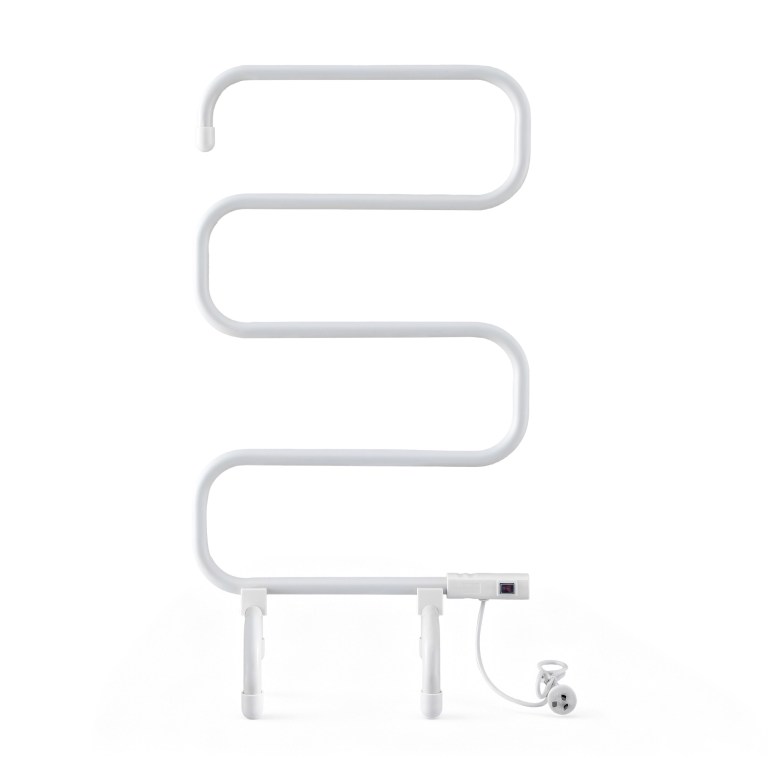 devanti heated towel rail freestanding wall mounted s shape electric warmer rack