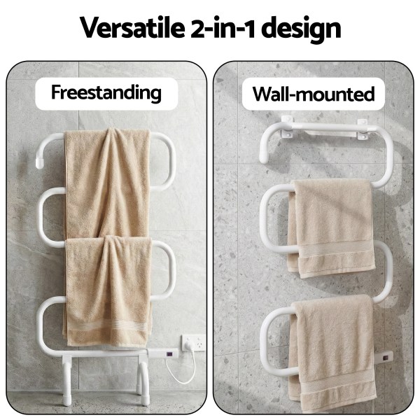 devanti heated towel rail freestanding wall mounted s shape electric warmer rack devanti heated towel rail freestanding wall mounted s shape electric warmer rack
