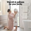 devanti heated towel rail freestanding wall mounted s shape electric warmer rack devanti heated towel rail freestanding wall mounted s shape electric warmer rack