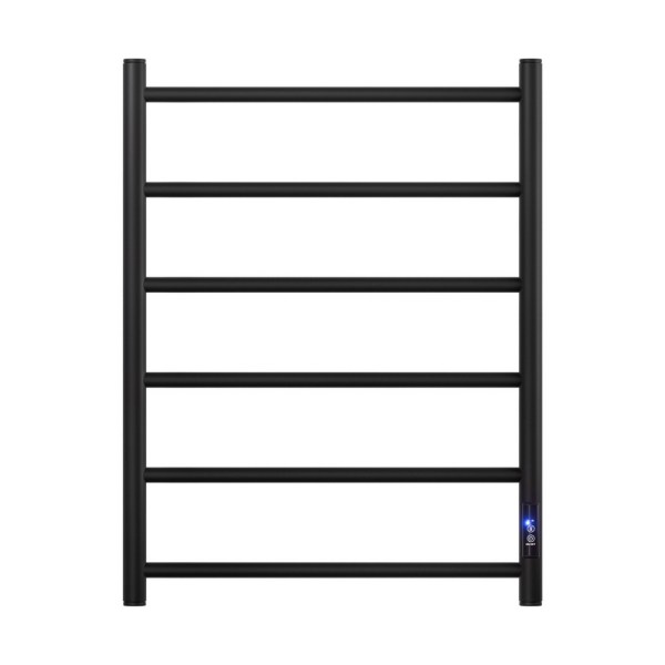 devanti heated towel rail 6 round bars with timer electric heater warmer rack devanti heated towel rail 6 round bars with timer electric heater warmer rack