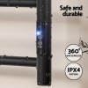 devanti heated towel rail 6 round bars with timer electric heater warmer rack devanti heated towel rail 6 round bars with timer electric heater warmer rack