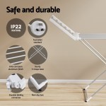devanti foldable electric heated towel rail rack with 24h timer