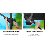 instahut 3m outdoor umbrella cantilever garden beach patio black