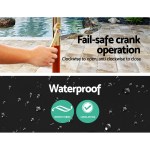 instahut 3m outdoor umbrella pole umbrellas beach garden sun stand patio black
